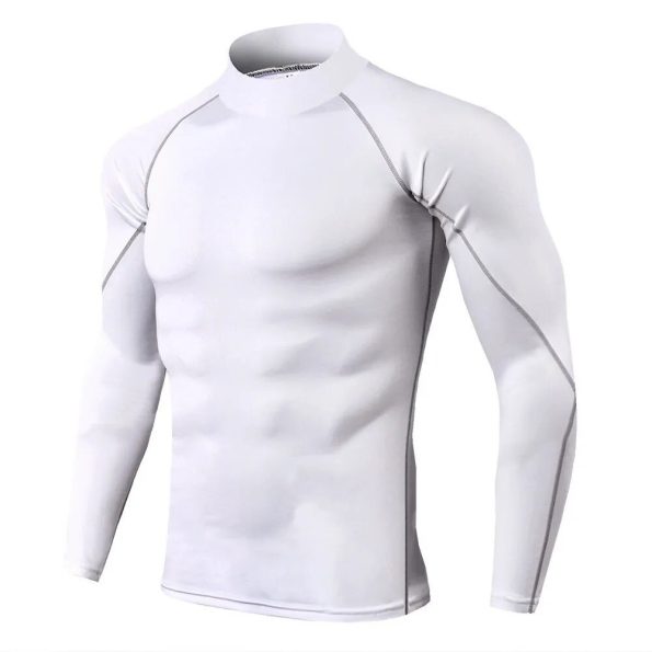 Men-Bodybuilding-Sport-T-shirt-Compression-Running-Shirt-Quick-Dry-Gym-T-Shirt-Stand-Collar-Tight-1