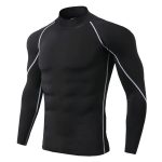 Men-Bodybuilding-Sport-T-shirt-Compression-Running-Shirt-Quick-Dry-Gym-T-Shirt-Stand-Collar-Tight